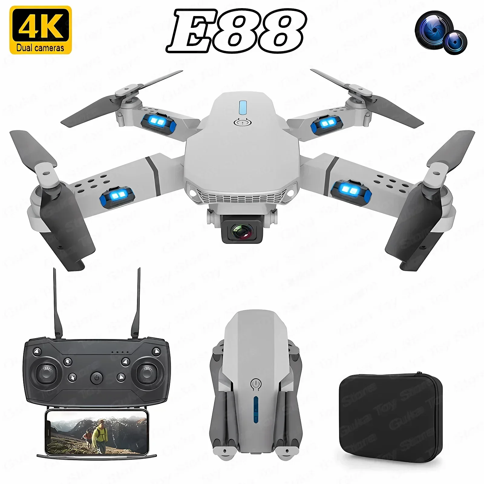 Rc Drone E88 - E88 Pro WIFI FPV Drone Wide