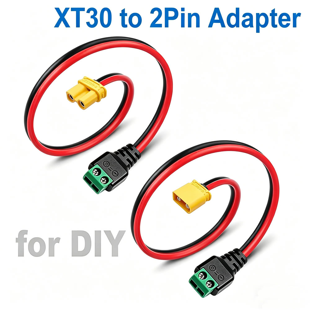 Drone Rc Car Hybrid - XT30 to 2 Pin Solderless Terminal