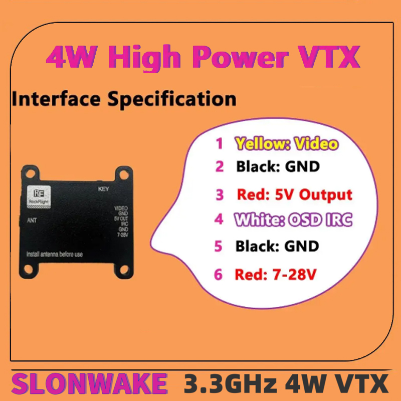 SLONWAKE FPV 3.3G 16CH 4000mW  - Drone Rc Receiver And Transmitter recension och pris