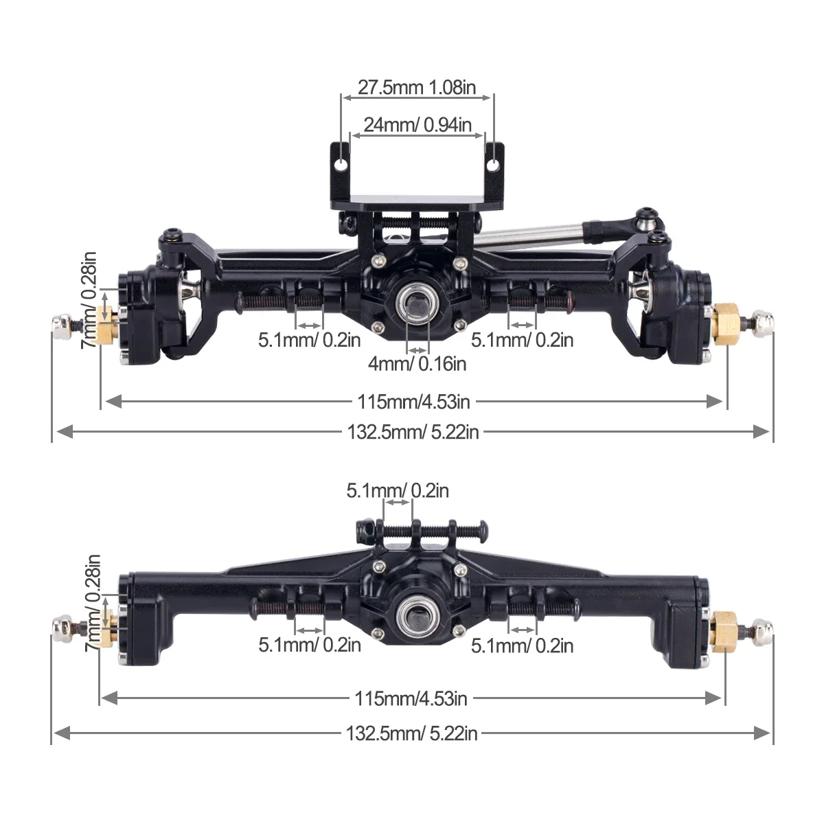 Aluminum CNC Portal Axles +10m - Rc Crawler Axle Parts recension och pris