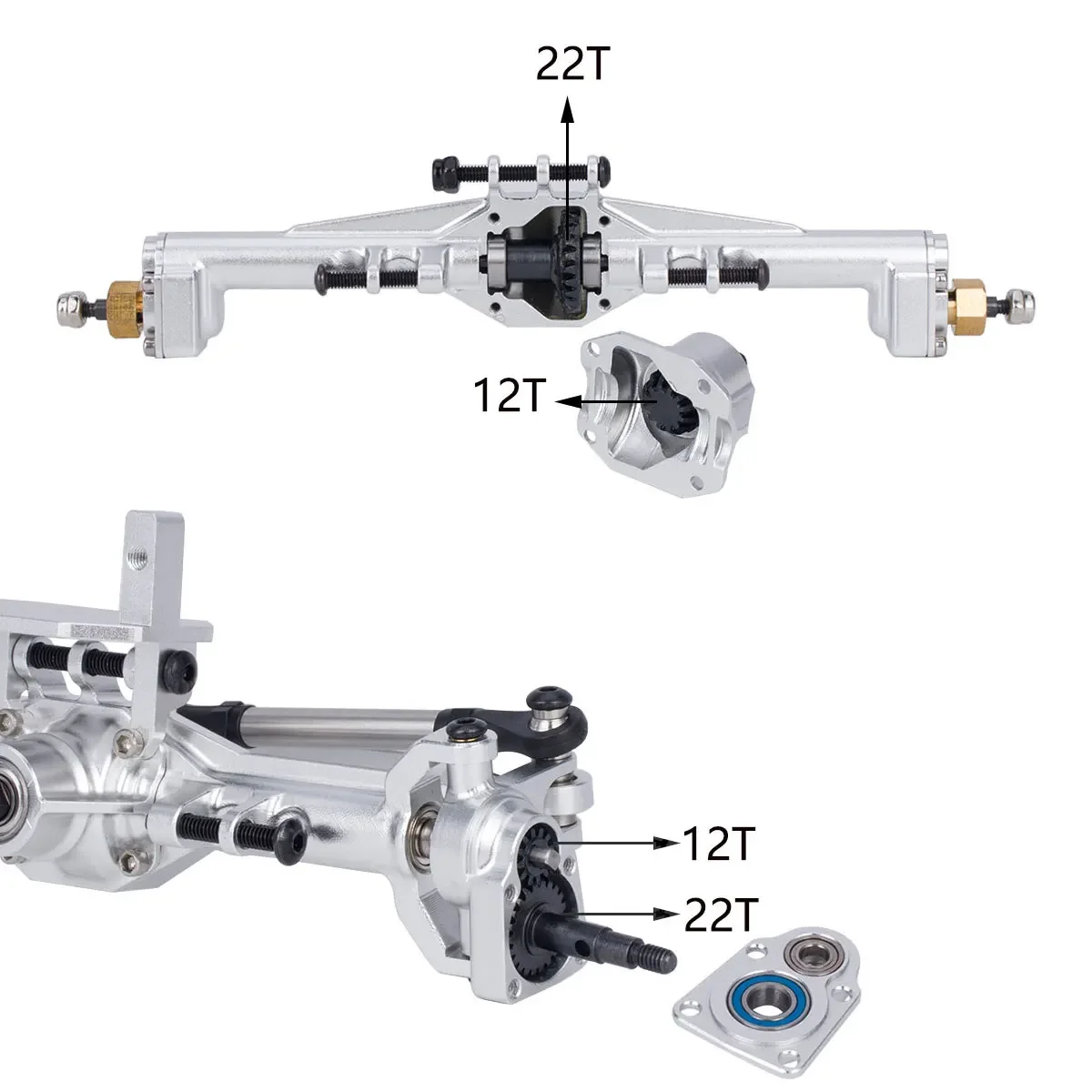 Aluminum CNC Portal Axles +10m - Rc Crawler Axle Parts recension och pris