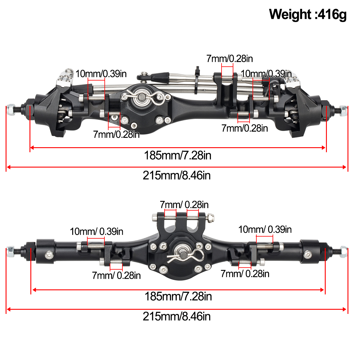 CNC Aluminum Front Rear F10T S - Rc Crawler Axle Parts recension och pris
