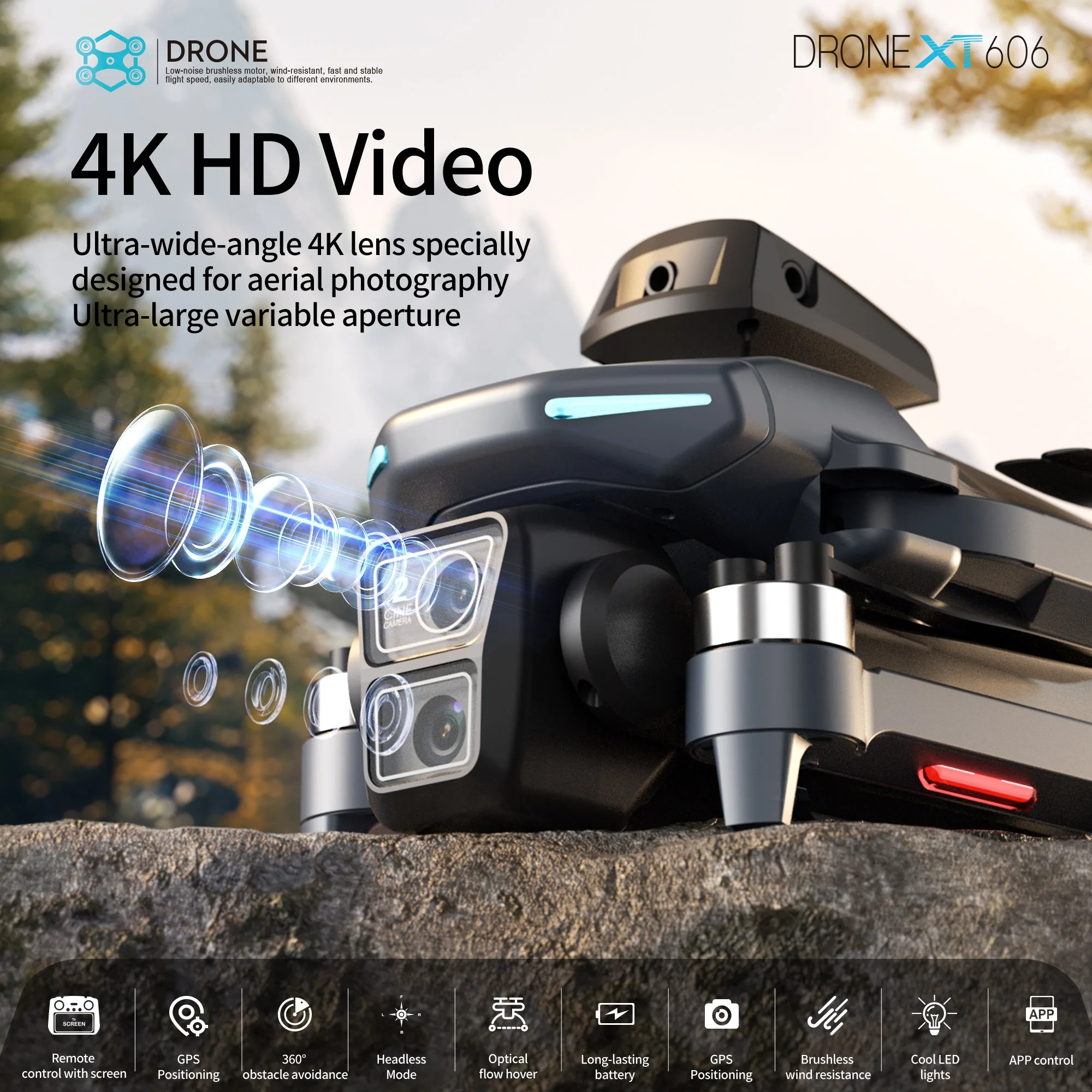 Lenovo XT606 MAX GPS Drone 4k  - Rc Drone E88 recension och pris