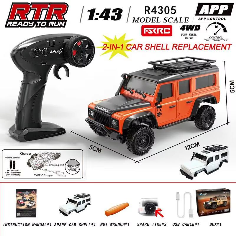 HuangBo 1:43 Scale 4WD RC Rock - Drone Or Rc Car recension och pris