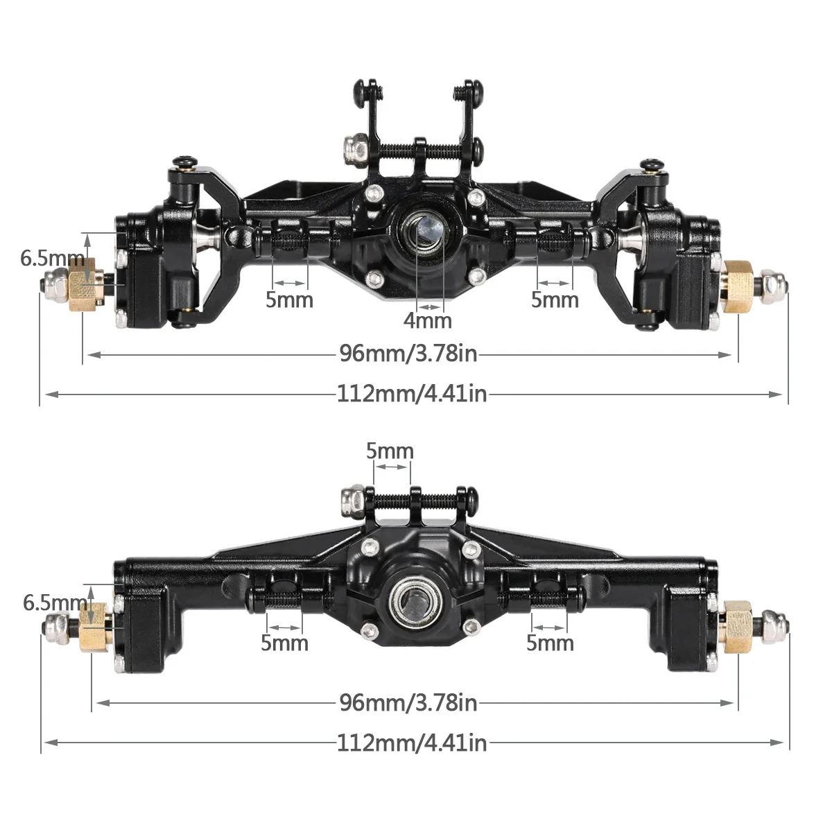 TRX4M Aluminum Front Rear Port - Rc Crawler Axle Parts recension och pris