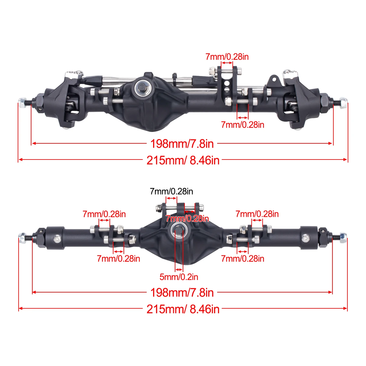 CNC Aluminum Axle Alloy Front  - Rc Crawler Axle Parts recension och pris