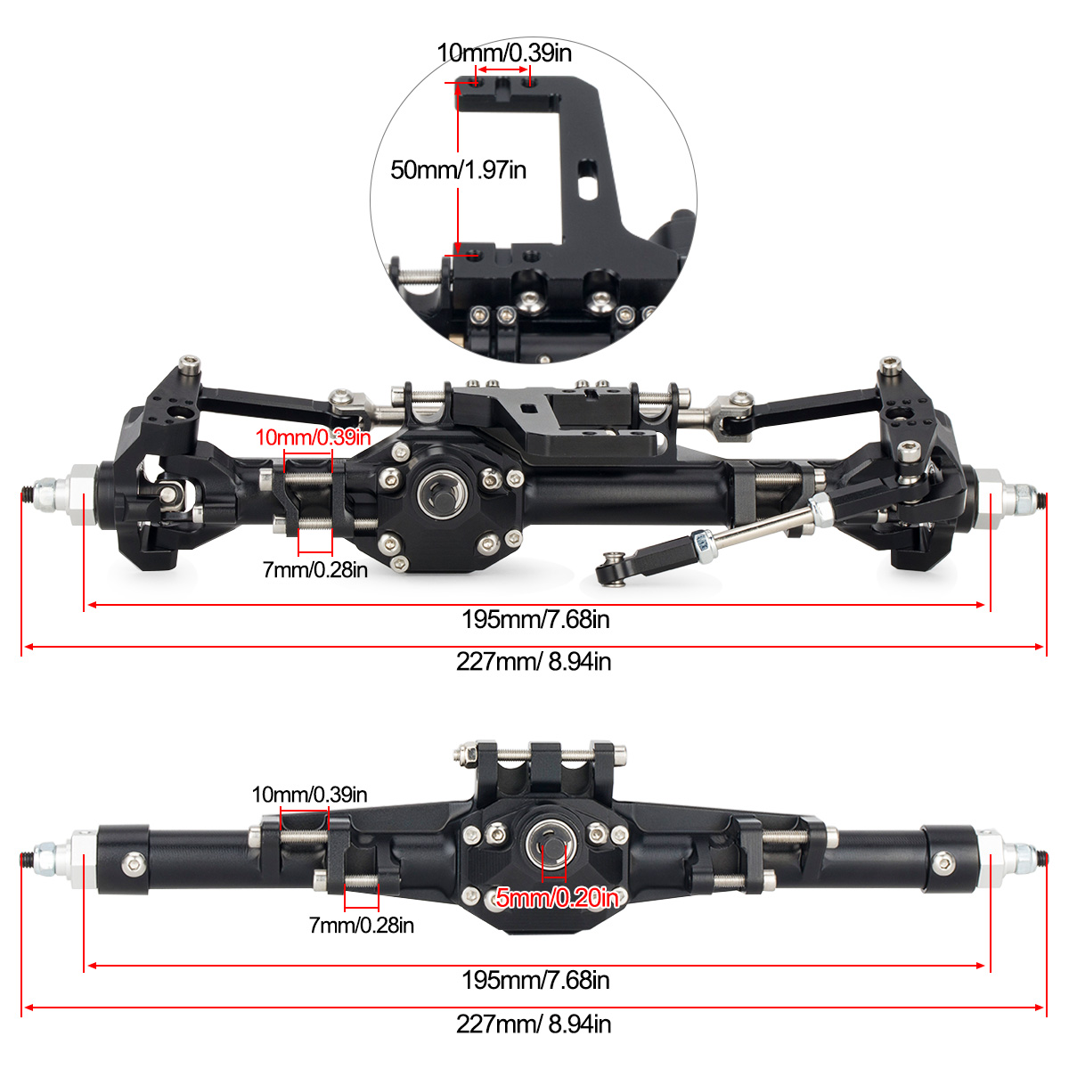 CNC Aluminum Front Rear Straig - Rc Crawler Axle Parts recension och pris