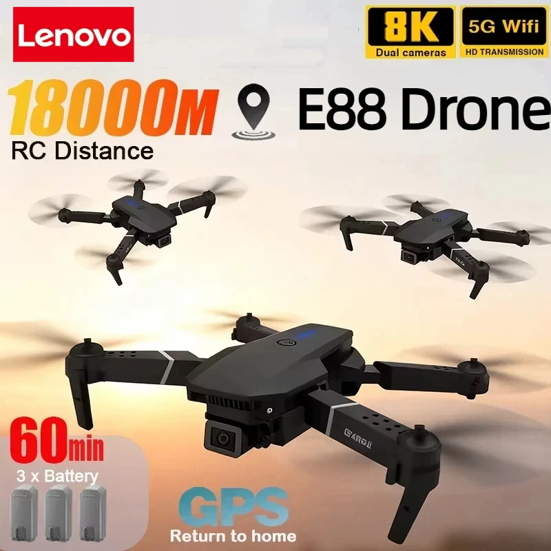 Lenovo New E88 Pro WIFI FPV Dr - Rc Drone E88 recension och pris