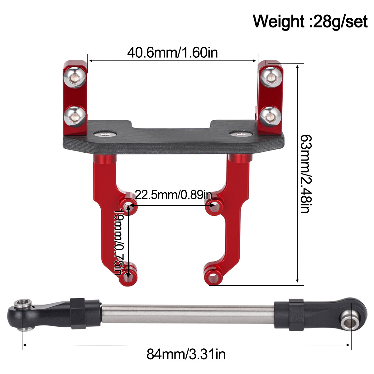 Aluminum Alloy Servo Mount Bas - Rc Crawler Axle Parts recension och pris