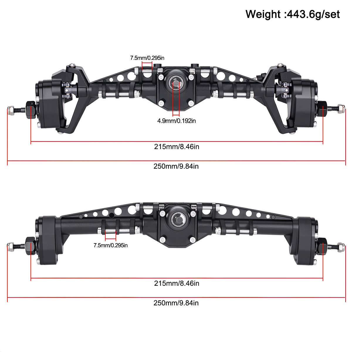 Front Rear Plastic Portal Axle - Rc Crawler Axle Parts recension och pris