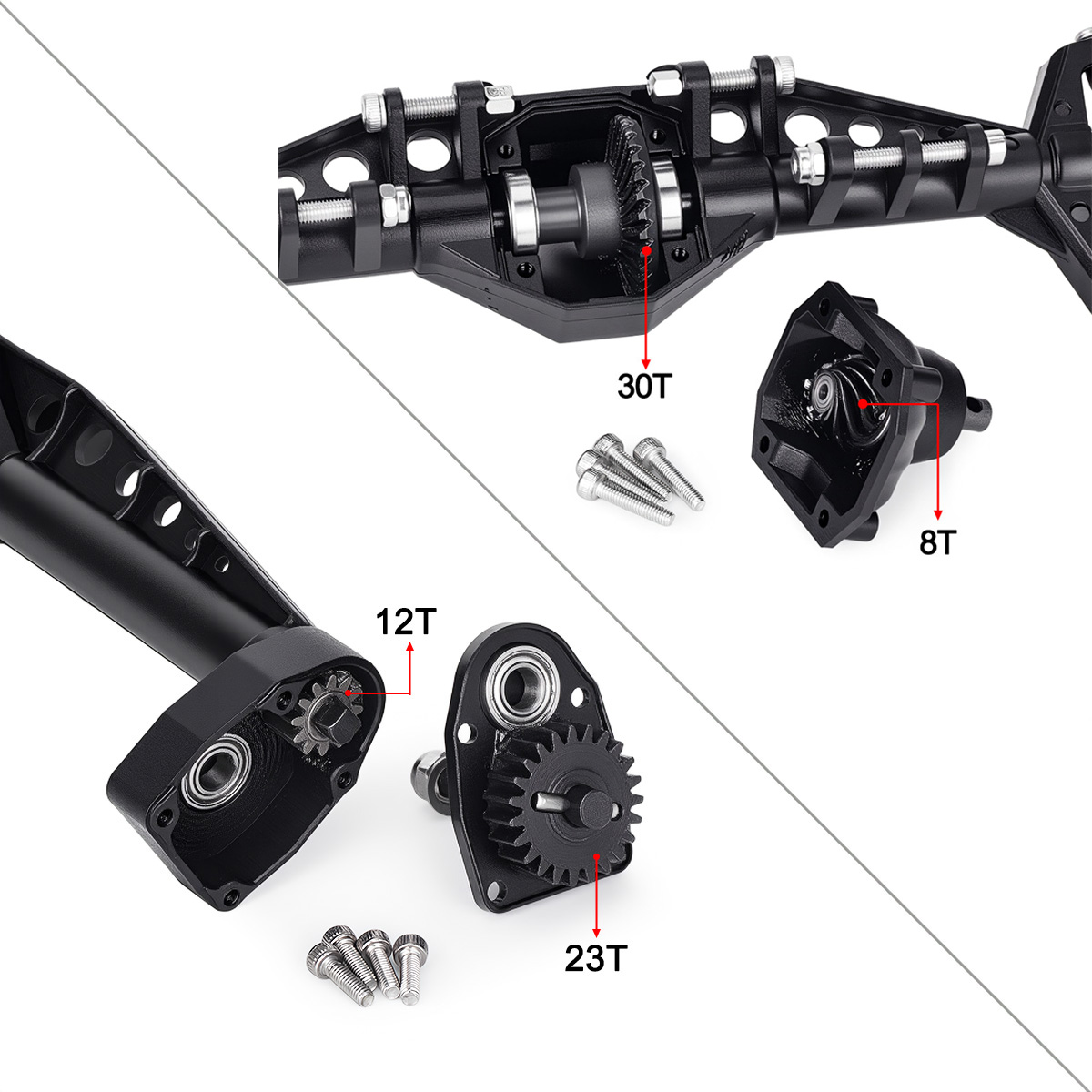 Front Rear Plastic Portal Axle - Rc Crawler Axle Parts recension och pris