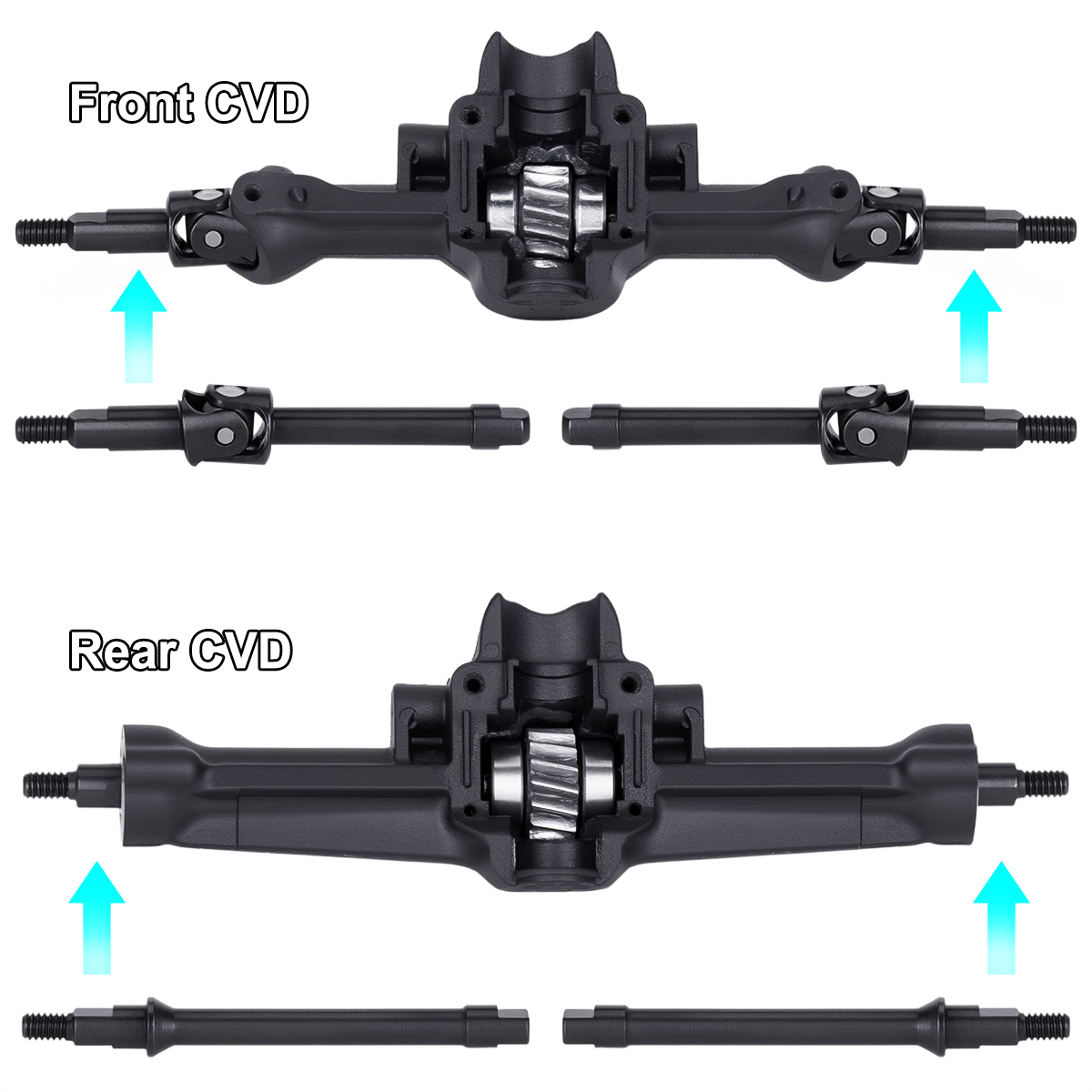 4Pcs Steel Front Rear Axle CVD - Rc Crawler Axle Parts recension och pris