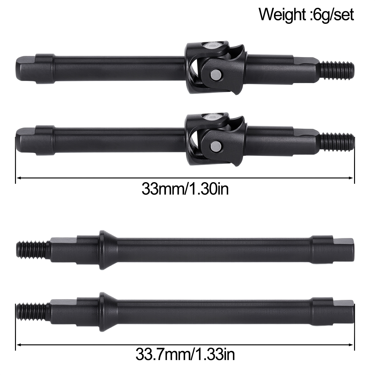4Pcs Steel Front Rear Axle CVD - Rc Crawler Axle Parts recension och pris