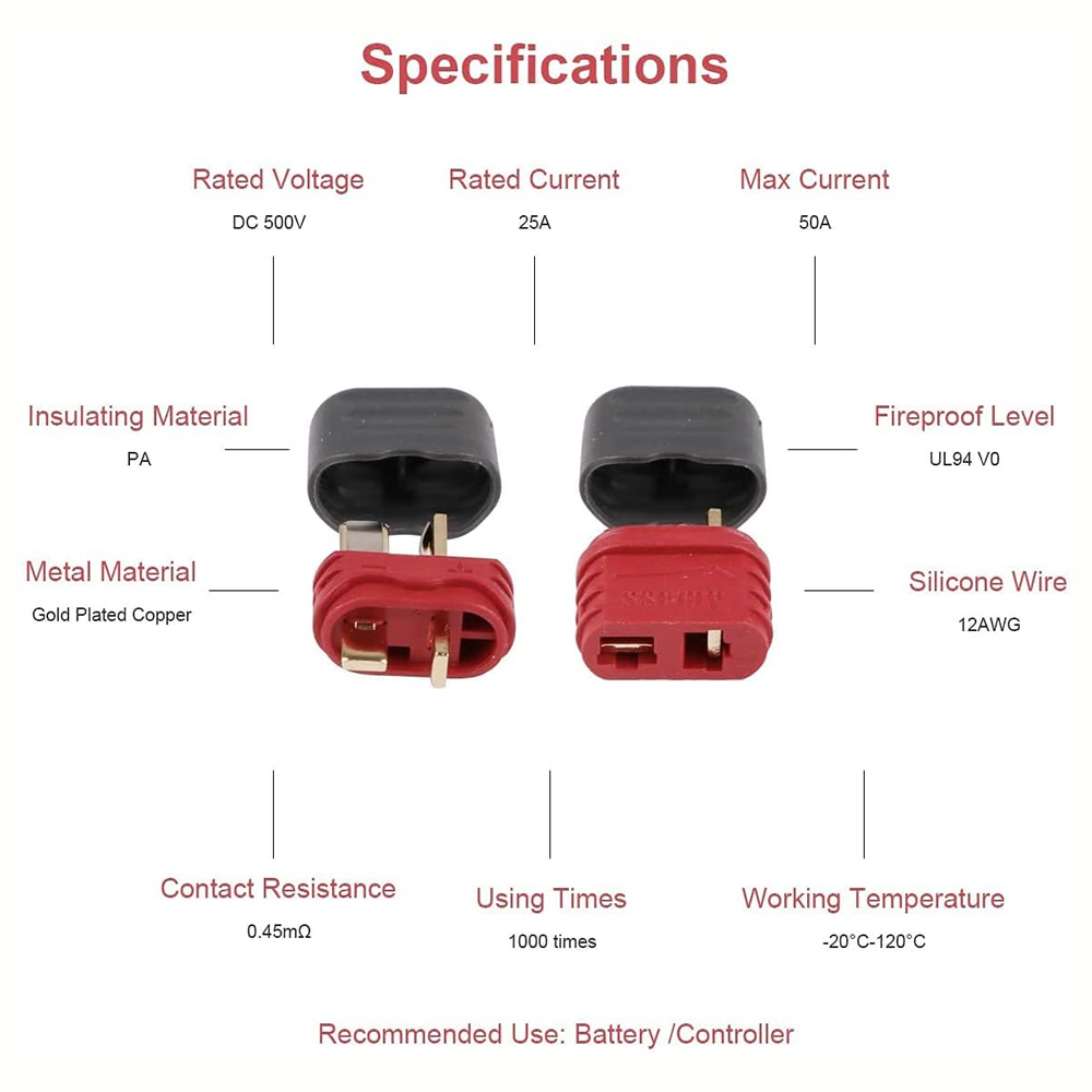 T Plug T Connector with Sheath - Drone Rc Car Hybrid recension och pris