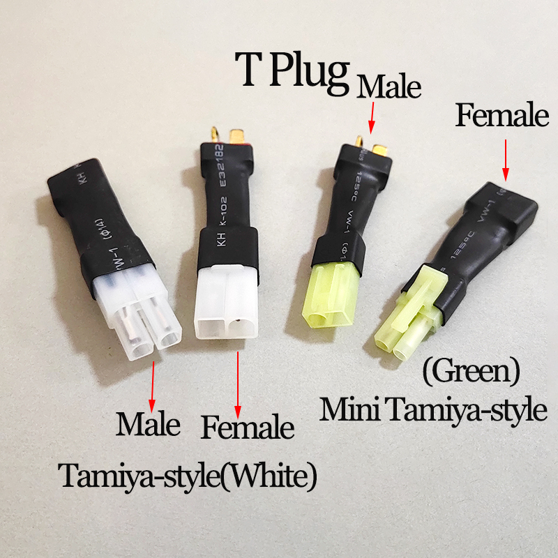2PCS T Plug to Mini Tamiya Sty - Drone Rc Car Hybrid recension och pris